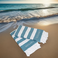 Serviettes de plage en coton rayées pour adultes, de qualité supérieure, fabriquées en Turquie, prix d'usine.