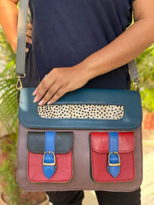 Handmade Genuine Fur Leather <b>Messenger</b> <b>Bag</b> Laptop Camera Use Satchel <b>Bag</b> - Product Image 5