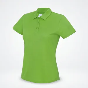 Camiseta Polo Casual para Mujer, Estilo Americano, Algodón Premium, Uso Diario, Fabricante y Proveedor al por Mayor - Product Image 1