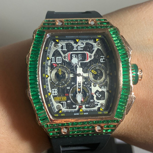 Reloj de Moissanita Personalizado de Alta Calidad con Incrustaciones de Diamantes VVS, Estilo Hip Hop, Regalo para Hombre - Product Image 1