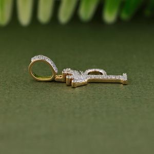 Colgante de Plata de Ley 925 con Letra P en Forma de Corona, Estilo Hip Hop, con Incrustaciones de Diamantes CZ, Collar con Inicial Personalizada, Regalo - Product Image 2