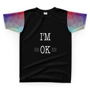 T-shirt pour hommes à impression personnalisée de haute qualité Épaule tombante surdimensionnée avec design uni à manches longues - Product Image 4