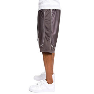 Shorts en mesh rouge pour homme avec poches latérales zippées, cordon de serrage, taille élastique, doublure en mesh respirante, pour le basketball - Product Image 3