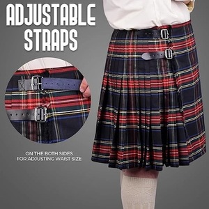 Kilt pour hommes, kilt écossais en tartan, polyviscose, 8 yards, kilt traditionnel pour hommes - Product Image 3