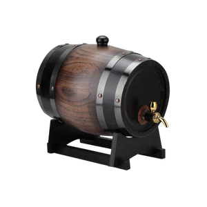 Barril de Vino de Roble Pulido de Primera Calidad, Barril de Añejamiento de Whisky Vintage, Dispensador Decorativo de Líquidos para Bar, Hotel, Restaurante, Hogar, Fiesta - Product Image 1