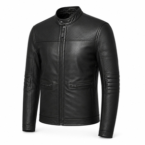 Chaqueta de Motociclista para Hombre, de Cuero Genuino Premium, Impermeable, Estilo Vintage, con Cierre Frontal, para Invierno, Personalizable, OEM, ODM, Venta al Por Mayor - Product Image 4