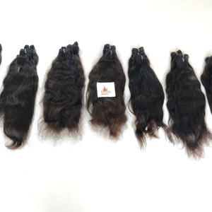 Extensiones de Cabello Humano Remy Indio Virgen con Cutícula Alineada, Color Natural Negro, 100g, Liso, Barato, Sin Procesar, de Andhra para Mujeres - Product Image 4