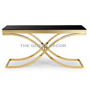 Durable Design Art Deco Geometric Shape <b>Gold</b> Finish Aluminum Metal Side <b>Table</b> Indoor Living Room Furniture Decoration - Product Image 6