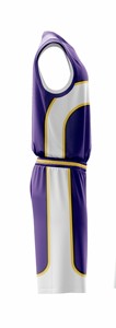 Vente en gros d'usine, uniformes de basket-ball personnalisés 100% polyester, légers, respirants, logo imprimé, nom du joueur - Product Image 2
