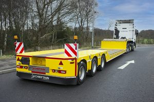 Factory Price 4 Axle Low Bed Semi <b>Trailer</b> 80 Ton Lowboy Truck <b>Trailer</b> for Construction Machinery Transport for Bulk for Sale - Product Image 4