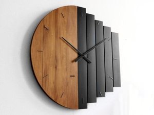 Nordic Geometric <b>3D</b> Wood Layered <b>Wall</b> <b>Clock</b> Round Silent Non Ticking Quartz <b>Wall</b> <b>Clock</b> Modern Art Craft Decorative <b>Wall</b> Hanging - Product Image 2
