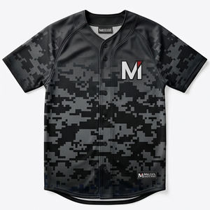 Camiseta de Béisbol Sublimada Personalizada, Talla Juvenil para Hombre, Calidad de Liga Profesional, Uniforme Deportivo de Malla con Botones Completos - Product Image 1