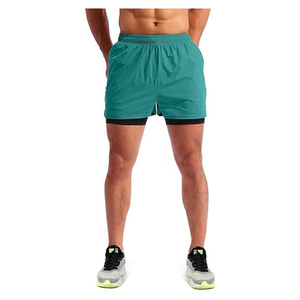 <b>Men's</b> Breathable <b>Compression</b> <b>Shorts</b> 100% Polyester Quick Dry Workout Fitness Mid Waist Drawstring Closure Casual Solid Canvas - Product Image 5