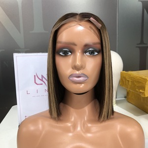 Prix de gros Perruque de cheveux du Vietnam Perruque de couleur de tache de naissance Cheveux raides en dentelle transparente à double tirage - Product Image 3