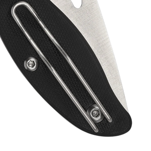 Cuchillos Plegables Compactos de Acero Inoxidable con Mango Ergonómico Negro, Hoja Afilada en Forma de Hoja, Orificio de Apertura para el Pulgar y Clip de Bolsillo - Product Image 6