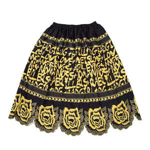 Jupe décontractée légère en coton d'île, taille haute, broderie multicolore, coupe ample, idéale pour l'été et l'automne, qualité supérieure, dernière collection - Product Image 5