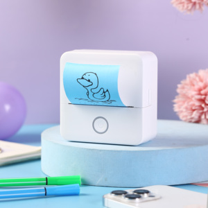 Mini dễ thương Kid của xách tay máy in nhiệt hỗ trợ USB Bluetooth với bột hỗ trợ hình ảnh - Product Image 2