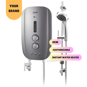 Nuevo Producto 2026 AS-2E Calentador de Agua Eléctrico Instantáneo sin Tanque de 3.5KW, Plateado, con LED, para Uso Doméstico y Hotelero, IPX5 Impermeable, de Pared - Product Image 1