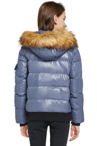 High Quality Winter Coats Women Hooded Shiny Puffer Cotton Waterproof Windproof Breathable for <b>Ladies</b> - Product Image 4