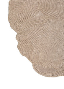 Tapis de luxe moderne tissé à la main, forme irrégulière, à poils longs et courts, avec une brillance douce, sur mesure pour salon, fabriqué en Inde - Product Image 4