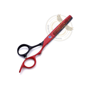 Ciseaux à effiler professionnels pour barbier, à manche élégant et lame de rasoir, en acier inoxydable, pour fournitures de salon de coiffure, Grade A+ - Product Image 3