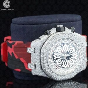 Montre de luxe Charm Jewells en acier inoxydable pour homme, cadran analogique, boîtier serti de diamants, mouvement mécanique 40 mm, bracelet en acier inoxydable, date automatique - Product Image 2