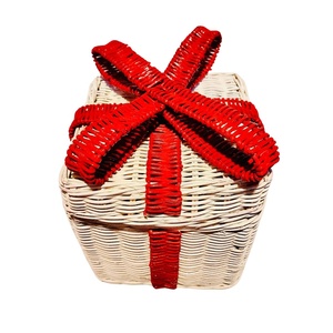 Caja de regalo de ratán de tamaño personalizable, artesanía, venta al por mayor, decoración navideña de Vietnam para adornos de árboles y regalos - Product Image 1