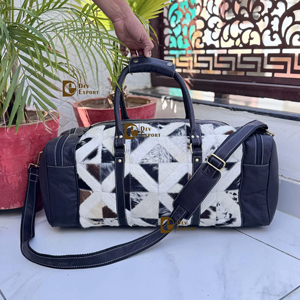 Sacs de voyage en cuir de vachette de haute qualité, sacs uniques conçus par des artisans, sacs de voyage unisexes, sacs de voyage multi-usages, sacs de voyage de grande taille - Product Image 1