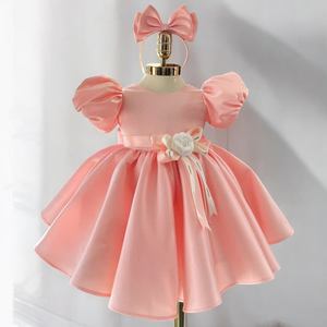 ชุดเดรสสั้นลายดอกไม้สำหรับเด็กผู้หญิงชุดเดรสสั้นลายดอกไม้เจ้าหญิงฤดูร้อนผลิตในเวียดนามราคาไม่แพง - Product Image 5