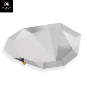 Boca Luxury Wave Polished Brass Center <strong>Table</strong> Living Room Center Coffee <strong>Table</strong> Black Glass <strong>Top</strong> Coffee <strong>Table</strong> Villa <strong>Decoration</strong> - Product Image 6