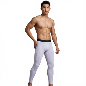 Leggings de Compresión Largos para Hombre, Color Sólido, Cintura Elástica, Material de Spandex y Nailon - Product Image 3