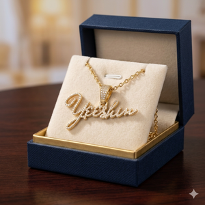 925 <b>Silver</b> Gold Plated Cursive <b>Initial</b> Letter Name Pendants Custom Iced Charms <b>Necklace</b> Lab Grown Diamonds Personalized Trendy - Product Image 6