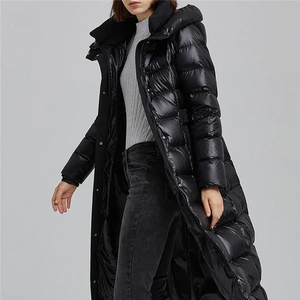 Solid International Perfect Everyday Fit Fully Windproof Highly Warm Comfort <b>Soft</b> Quilted Long Length Hooded 70% <b>Men's</b> - Product Image 6