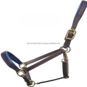 Licol de cheval rembourré doux et coloré, produit d'équitation confortable, réglable, collier de tête, avec boucle et anneaux en laiton massif - Product Image 4