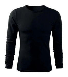 Camiseta Casual de Manga Larga para Hombre, Cuello Redondo, Tejido de Punto, Color Sólido, Secado Rápido, Verde Menta, Corte Regular - Product Image 3