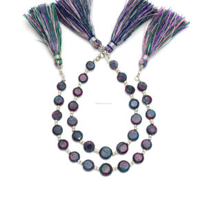 Vente en gros de perles de kyanite rubis naturel à facettes en forme de pièce de monnaie de 6 pouces 6x9 MM magnifique brin de pierres précieuses de qualité supérieure pour la fabrication de bijoux - Product Image 3