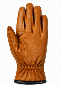 Guantes de moda de piel de cordero de corte ajustado para mujer, guantes cálidos de invierno para escribir mensajes con pantalla táctil, nuevo diseño con logotipo - Product Image 6