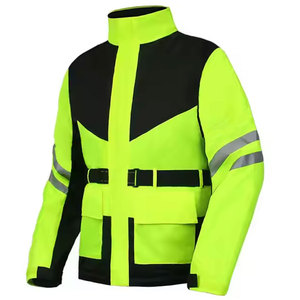 Combinaison de moto pour homme, manches longues, blocs de couleur, coupe-vent, réfléchissante, polyester, toutes saisons, vêtements de course - Product Image 4