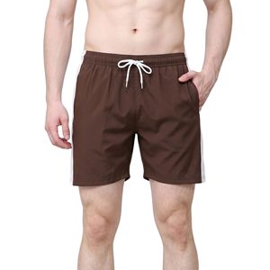 Pantalones Cortos Deportivos para Hombre, Color Borgoña, Texturizados, con Patrón Sublimado, Transpirables, de Secado Rápido, para Entrenamiento Atlético - Product Image 3