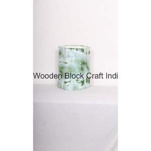 Cubo de papel decorativo hecho a mano con tapa abierta, impreso en PP, con envoltura de cartón y tela 100% algodón. - Product Image 2