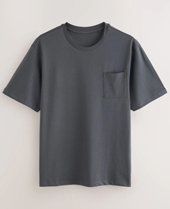 2 Piece Men's Crew Neck Short Sleeve T-Shirt <b>Set</b> Solid Color <b>Knitted</b> Cotton Casual Summer Wear With Front Pocket 2026 Wholesale - Product Image 2