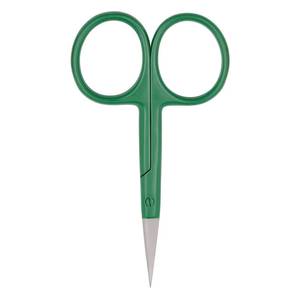 Ciseaux à cuticules verts pour droitiers, lame en acier inoxydable, manche en acier, pointe acérée, trou rond, outil de manucure pour adultes - Product Image 2