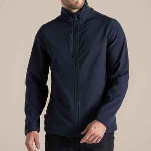 Veste polaire bleu marine pour homme, col montant, fermeture éclair, coupe décontractée, coupe-vent, couleur unie, extérieur polyester, hiver - Product Image 6