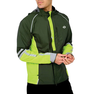 Men's Hooded Windbreaker <b>Jacket</b> Lightweight Nylon Shell <b>Reflective</b> Trim <b>Running</b> Workwear Custom OEM ODM Wholesale Factory Direct - Product Image 1
