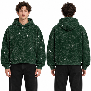 Sudaderas con Pedrería Estilo Urbano, Corte Holgado, Puños Acanalados, Diseños Personalizados, Ropa Casual, Estilo Diario, Looks Urbanos, Ropa de Ocio - Product Image 5