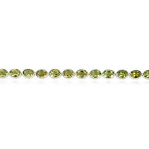 Bracelet tennis en argent sterling 925 avec pierre précieuse péridot 100 % authentique taille ovale, vente en gros, bijoux de fabricants - Product Image 3