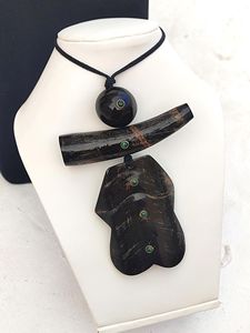 Collier élégant en corne de buffle, collier tribal fait main en corne de buffle, bijoux en corne naturelle écologiques - Product Image 3