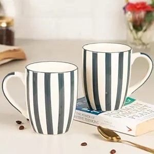 Juego de Tazas de Café de Cerámica con Diseño de Flor de Cerezo Amarilla, Acabado Brillante, Construcción Duradera, Asa Cómoda, Perfecto para Té, Café, Regalo para el Hogar - Product Image 5