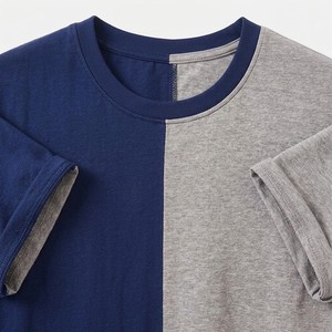 Camiseta Casual de Moda 2026 de Dos Tonos para Hombre, Manga Corta, Diseño de Bloques de Color en Contraste, Tejido de Algodón Suave y Cómodo para Uso Diario - Product Image 3