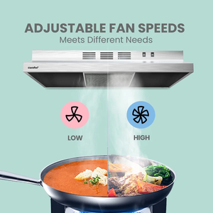 ฮูดด์ดูดควันแบบติดตั้งในตัว/แบบเสียบ ขนาด 27 นิ้ว 450 CFM 3 ระดับความเร็ว พร้อมระบบตรวจจับการเคลื่อนไหว - Product Image 5